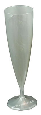 Disposable champagne flute 13 cl pearl