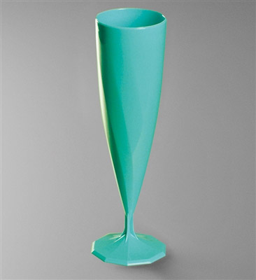 Disposable champagne flute 13 cl turquoise