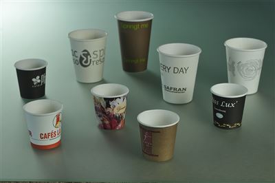 Personalized cardboard cup 17,5 cl one color mile