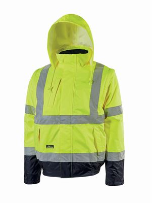 Crafty yellow waterproof hi-vis jacket