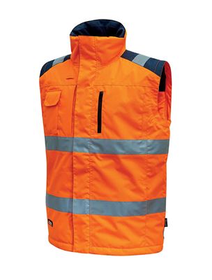 Prime orange winter high visibility vest