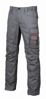 Dark gray work pants smile