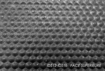 Hammered rubber mat 1.80x50m 16 mm thick