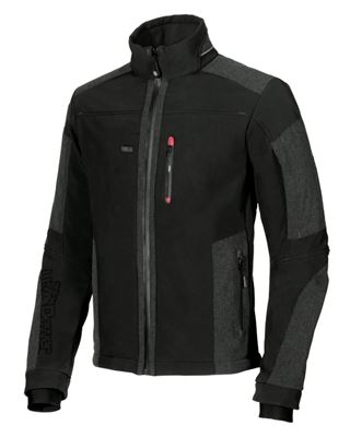 Rally black softshell work jacket