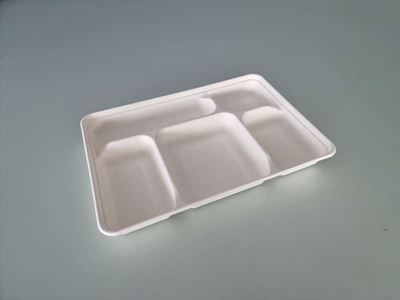 Meal tray 5 biodegradable compartments package 200