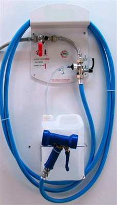 Central cleaning disinfection without hose and gun without basic