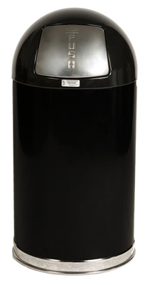 Rubbermaid Easy Push bin round 45 L Black