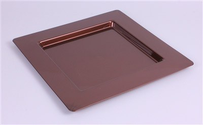 Disposable plate in chocolate prestige package carree 72