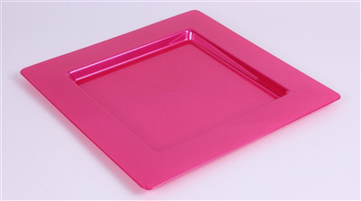 In disposable plate carree magenta prestige package 72