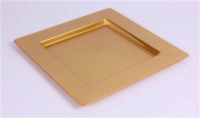 Under gold square plastic plate x 72