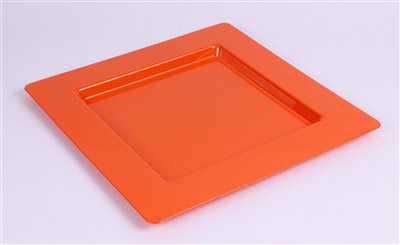 Orange square plastic underplate x 72