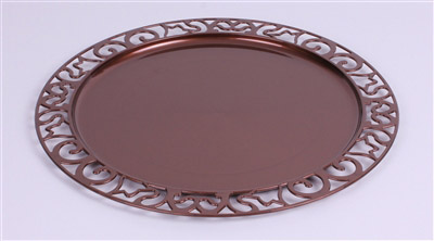 Disposable plate in round chocolate prestige package 72