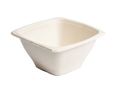 Disposable biodegradable square bowl 960ml per 300