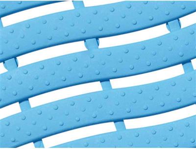 Swimming pool grating wet area 0.60x16m blue