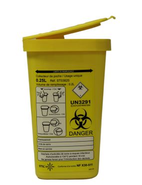0.25L medical waste needle collector
