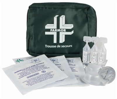 Care first aid kit individual eye washing