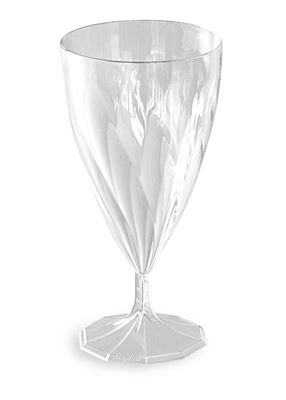 Disposable glass crystal wine 15 cl transparent