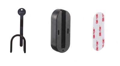 Wall mounting kit for round black dispenser