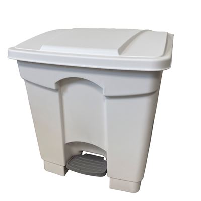HACCP kitchen waste bin 30L white-pedal