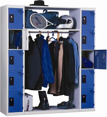 Removable metal locker wardrobe 1 column 5 boxes
