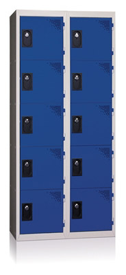 Cloakroom Multicase 5 squares superimposed 2 columns width 300mm