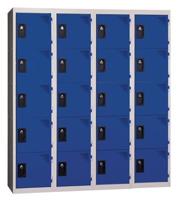 Cloakroom Multicase 5 squares superimposed 4 columns width 300mm