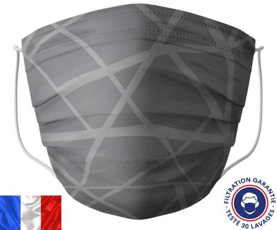 Washable mask Barral gray zig zag by 10