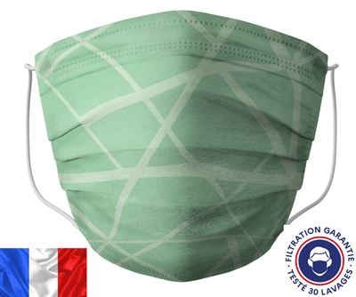 Washable mask Barral green zig zag by 10