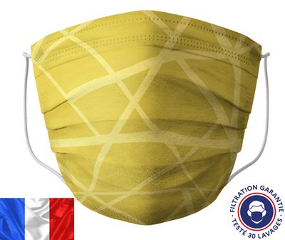 Barral yellow zig zag washable mask by 10