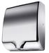 Hand dryer air pulse shiny stainless steel silencer