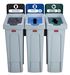 Slim Jim 3 flow selective sorting bin black, blue and green