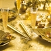 Christmas disposable paper tablecloth Gold 1.20 x 25 m