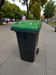 240L green 2-wheeled rubbish container