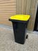 240L yellow 2-wheeled rubbish container