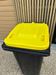 240L yellow 2-wheeled rubbish container