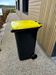 240L yellow 2-wheeled rubbish container