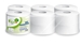 White mini jumbo toilet paper 180 m 2 folds by 12