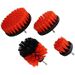 Set of 4 hard bristle drill brushes