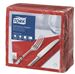 Tork cherry red paper napkin 39x39 3 ply package of 1200