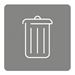 Grey magnetic recycling unit for other waste, 45x45 mm