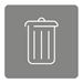 Grey magnetic recycling unit for other waste, 90x90 mm