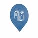 Trinox blue paper recycling bin sign