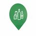 Trinox green glass bin sign