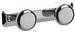 Patere 2 round chrome head
