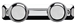 Patere 2 round chrome head