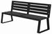 Bench in black metal