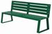 Green metal bench