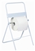 White paper reel unwinder on stand
