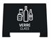 Alitri glass trash can nameplate