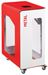 90L white metal Cubatri recycling bin with wheels (Vigipirate security alert)